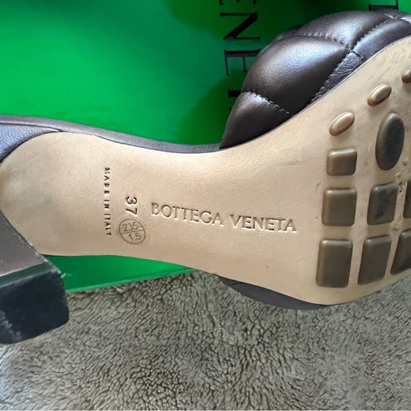 Bottega Veneta lido Quilted Leather Mules Dark brown size 37 IN BOX and DUST BAG - Picture 11 of 11